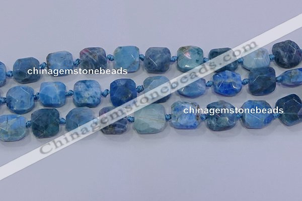 CNG5786 15.5 inches 10*12mm - 10*14mm faceted freeform apatite beads