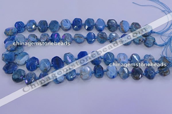 CNG5788 10*14mm - 12*16mm faceted freeform apatite beads