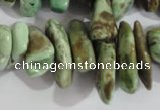 CNG579 15.5 inches 8*20mm nuggets african turquoise chips beads