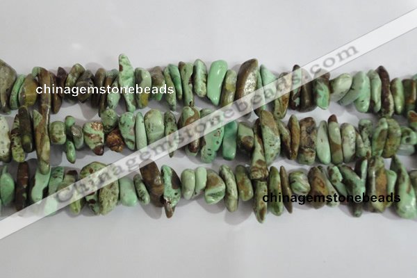 CNG579 15.5 inches 8*20mm nuggets african turquoise chips beads