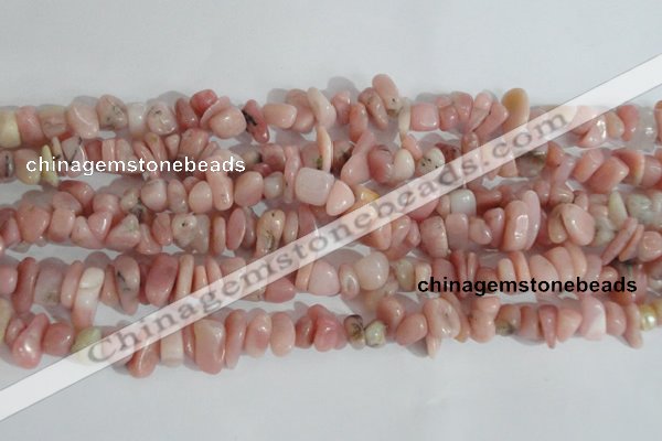 CNG580 15.5 inches 4*10mm nuggets pink opal gemstone chips beads