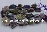 CNG5805 18*25mm - 28*40mm freeform druzy amethyst beads