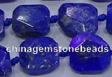 CNG5815 15.5 inches 10*12mm - 10*14mm faceted freeform lapis lazuli beads