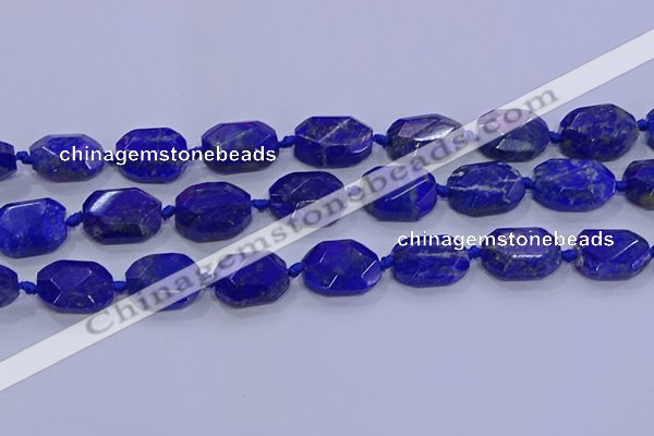 CNG5817 15.5 inches 10*14mm - 12*16mm faceted freeform lapis lazuli beads