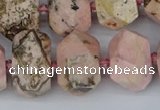 CNG5835 15.5 inches 12*16mm - 15*20mm faceted nuggets rhodochrosite beads