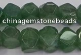 CNG5844 10*14mm - 12*16mm faceted nuggets green strawberry quartz beads