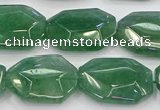 CNG5855 15*20mm - 20*25mm faceted freeform green strawberry quartz beads