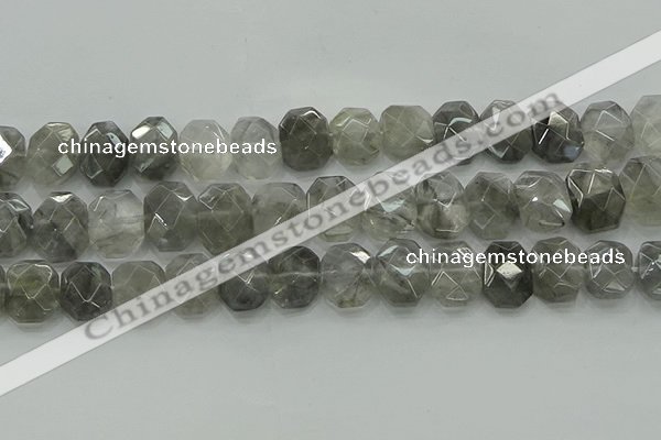 CNG5870 15.5 inches 8*12mm - 12*16mm faceted freeform cloudy quartz beads