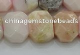 CNG5873 8*12mm - 12*16mm faceted freeform natural pink opal beads