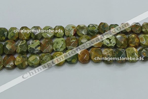 CNG5876 15.5 inches 8*12mm - 12*16mm faceted freeform rhyolite beads