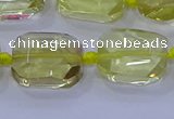 CNG5881 15.5 inches 10*14mm - 12*16mm faceted freeform lemon quartz beads