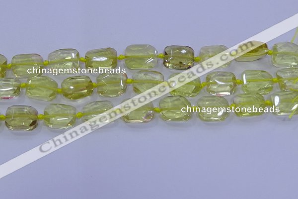 CNG5881 15.5 inches 10*14mm - 12*16mm faceted freeform lemon quartz beads