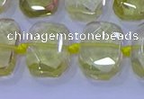 CNG5882 15.5 inches 10*14mm - 12*16mm faceted freeform lemon quartz beads