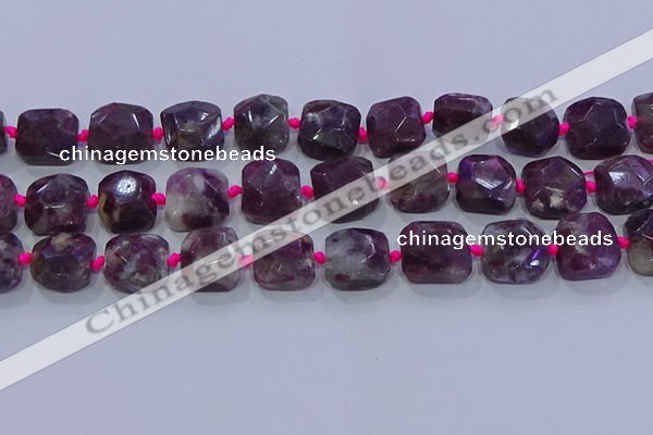 CNG5886 15.5 inches 10*12mm - 10*14mm faceted freeform tourmaline beads