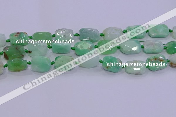 CNG5898 10*14mm - 12*16mm faceted freeform Australia chrysoprase beads