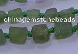 CNG5909 15.5 inches 4*6mm - 6*10mm nuggets rough green apatite beads