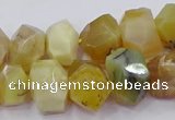 CNG5929 15.5 inches 10*14mm - 13*18mm faceted nuggets yellow opal beads