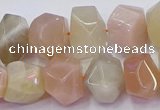 CNG5930 10*14mm - 13*18mm faceted nuggets rainbow moonstone beads