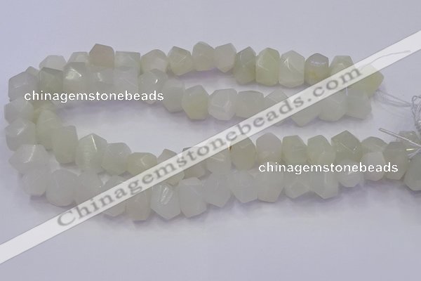 CNG5931 10*14mm - 13*18mm faceted nuggets white moonstone beads