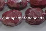 CNG5934 10*14mm - 12*16mm faceted freeform rhodochrosite beads