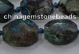 CNG5940 10*14mm - 12*16mm faceted freeform chrysocolla beads