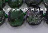 CNG5947 10*14mm - 12*16mm faceted freeform ruby zoisite beads