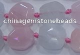 CNG5950 15.5 inches 10*12mm - 10*14mm faceted freeform morganite beads