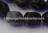 CNG5963 13*18mm - 15*20mm faceted nuggets black rutilated quartz beads