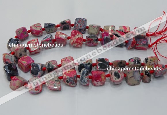 CNG6004 15.5 inches 12*16mm - 15*18mm nuggets agate beads