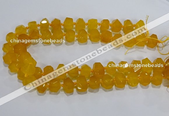 CNG6011 15.5 inches 10*14mm - 12*16mm faceted nuggets white jade beads