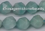 CNG6035 15.5 inches 12mm faceted nuggets amazonite beads