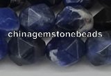 CNG6037 15.5 inches 12mm faceted nuggets sodalite gemstone beads