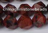 CNG6041 15.5 inches 12mm faceted nuggets mahogany obsidian beads