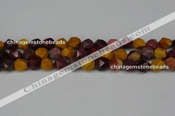 CNG6042 15.5 inches 12mm faceted nuggets mookaite gemstone beads