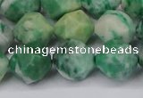 CNG6046 15.5 inches 12mm faceted nuggets Qinghai jade beads