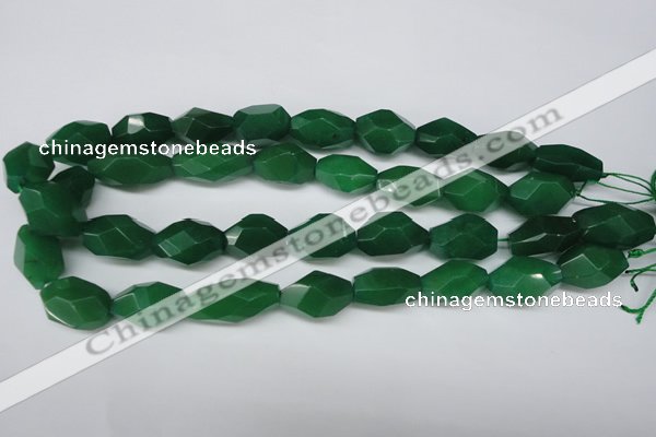 CNG605 14*22mm – 13*28mm faceted nuggets green aventurine beads