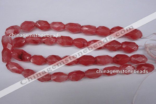 CNG608 12*20mm – 14*24mm faceted nuggets cherry quartz beads