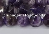 CNG6094 15.5 inches 8mm faceted nuggets dogtooth amethyst beads