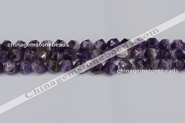 CNG6094 15.5 inches 8mm faceted nuggets dogtooth amethyst beads