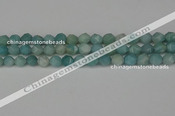 CNG6100 15.5 inches 8mm faceted nuggets amazonite gemstone beads