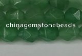 CNG6101 15.5 inches 8mm faceted nuggets green aventurine beads