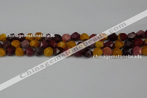 CNG6106 15.5 inches 8mm faceted nuggets mookaite gemstone beads