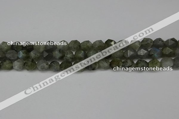 CNG6108 15.5 inches 8mm faceted nuggets labradorite beads