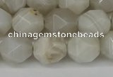 CNG6150 15.5 inches 10mm faceted nuggets grey agate beads