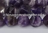 CNG6165 15.5 inches 10mm faceted nuggets dogtooth amethyst beads