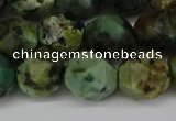 CNG6185 15.5 inches 10mm faceted nuggets African turquoise beads