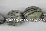 CNG62 15.5 inches 12*18mm - 20*30mm nuggets black water jasper beads