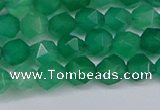 CNG6226 15.5 inches 6mm faceted nuggets green agate beads