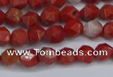 CNG6241 15.5 inches 6mm faceted nuggets red jasper beads