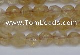 CNG6259 15.5 inches 6mm faceted nuggets coffee cherry quartz beads